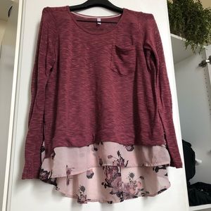 Long sleeve- two different sides!